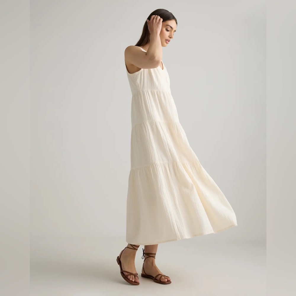 Elegant Cream Maxi Dress
